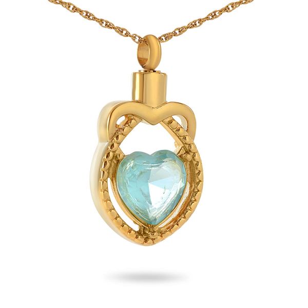 Gold Ocean Heart Pendant